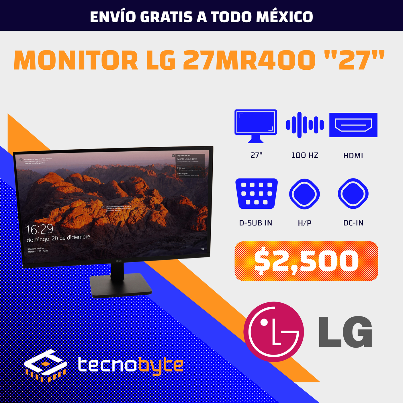 MONITOR LG 27MR400 "27" 100 HZ