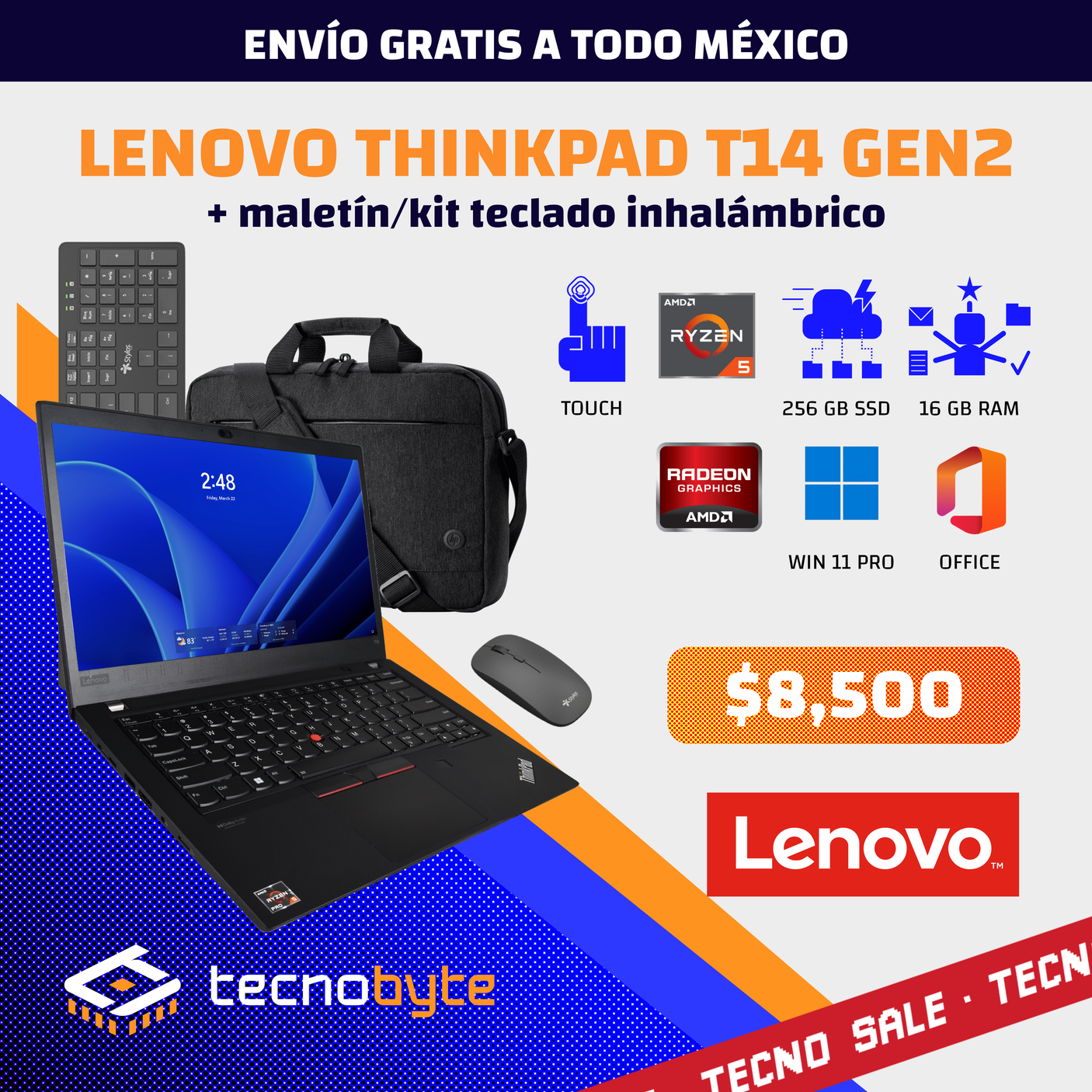 LENOVO THINKPAD T14 AMD RYZEN 5 PRO CON REGALO