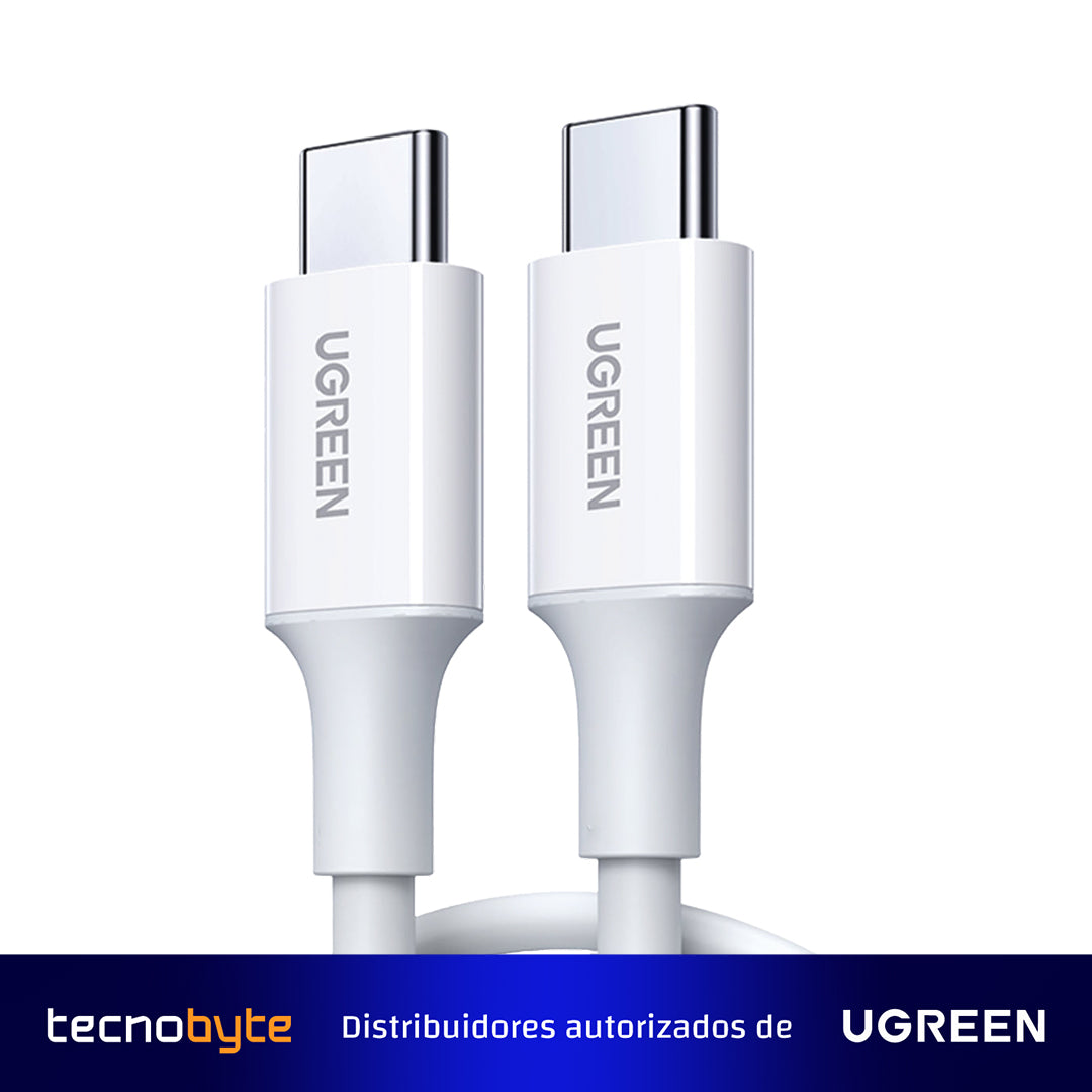 Cable Ugreen USB-C a USB-C 2.0 (1 Metro - Blanco)