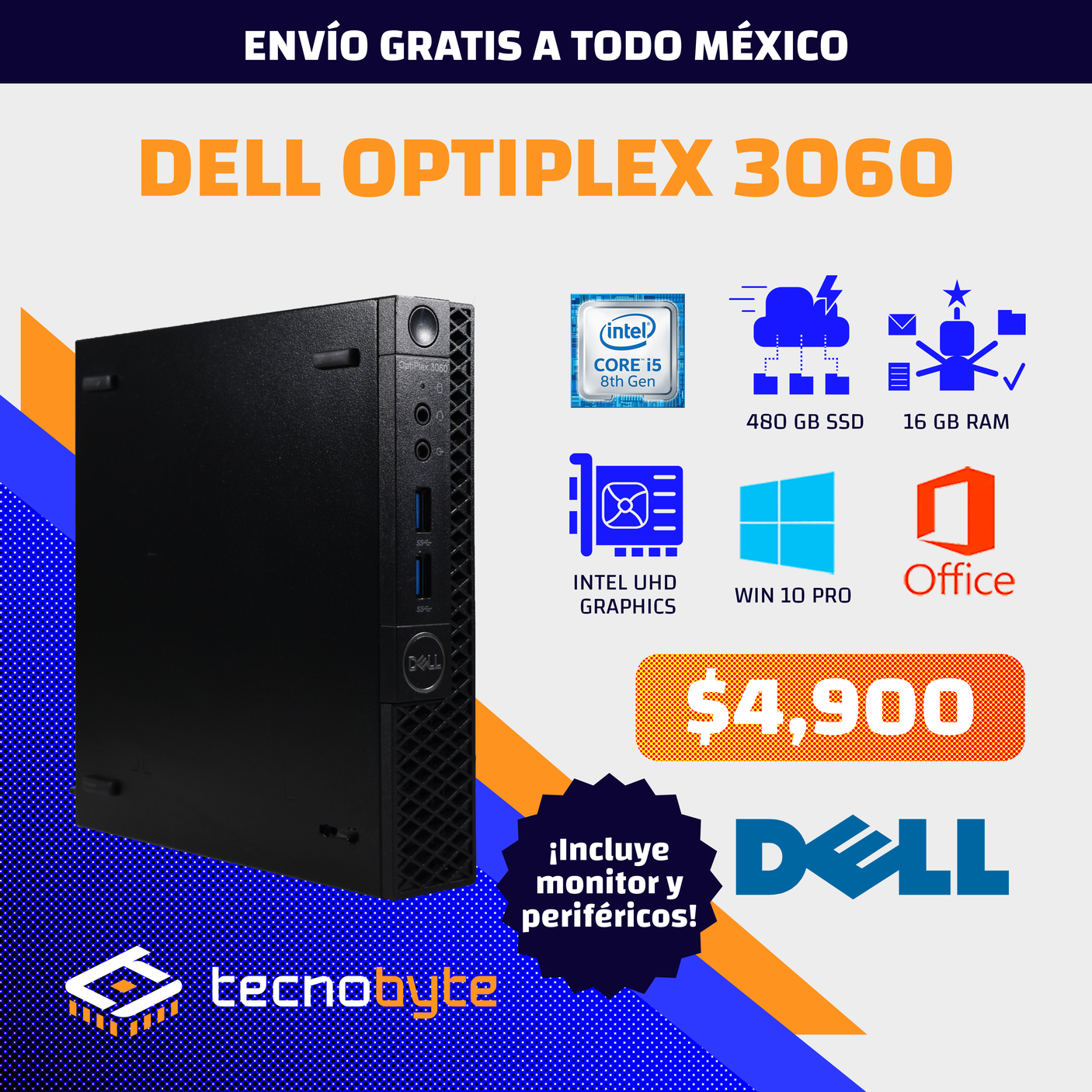DELL OPTIPLEX 3060 I5 8va 16 RAM