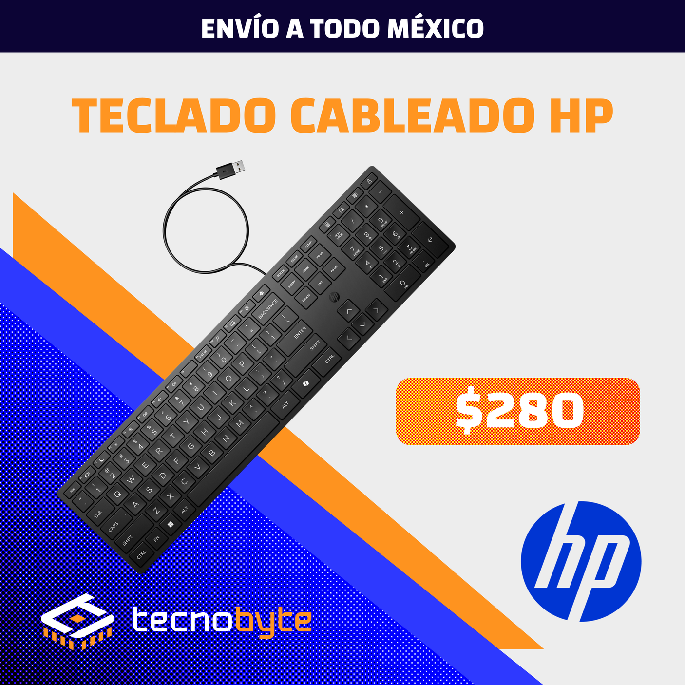 Teclado Alámbrico HP 320K USB Español Negro