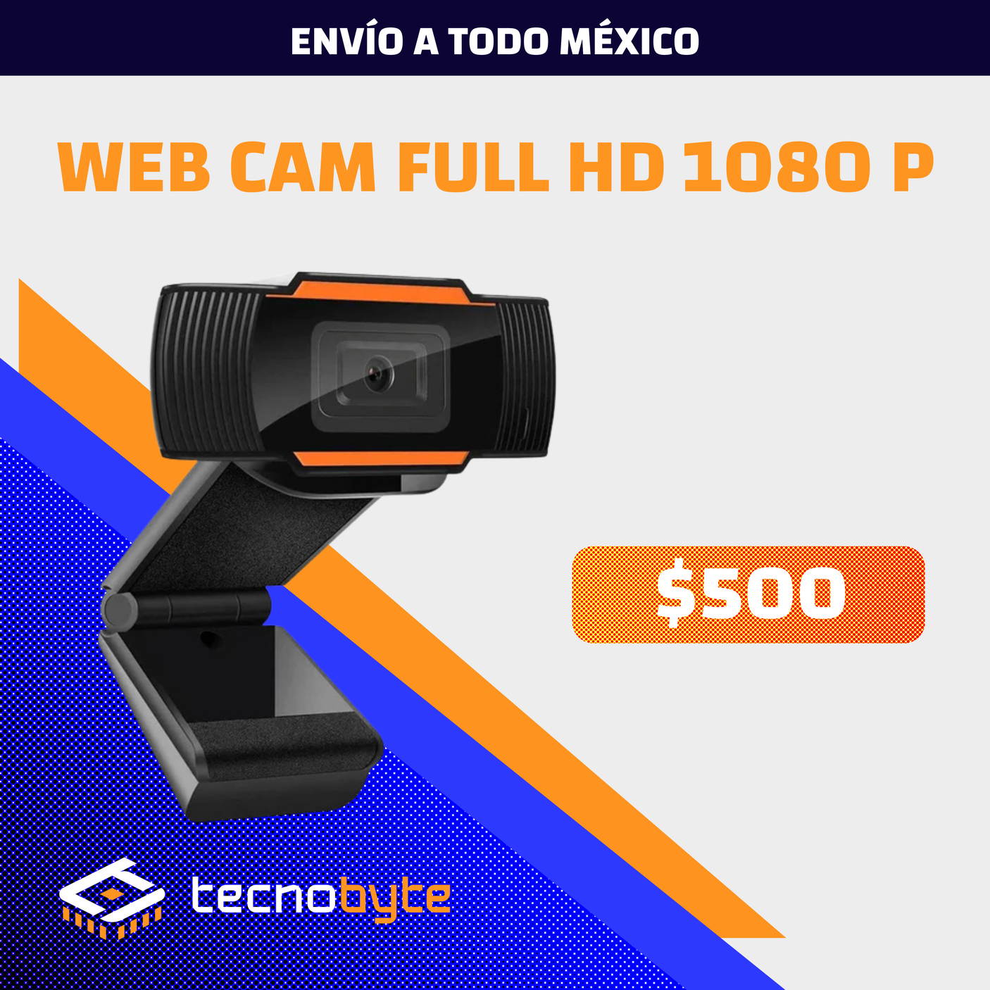 Cámara Web Full HD 1080p USB con Micrófono - PC y Laptop