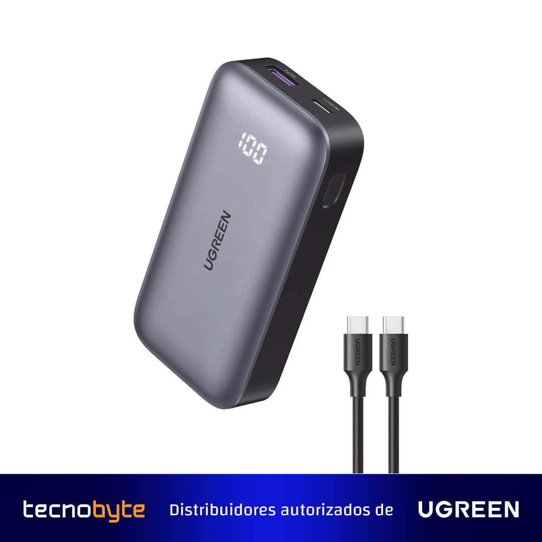 Power Bank Ugreen 10000 mAh Carga Rápida Bidireccional