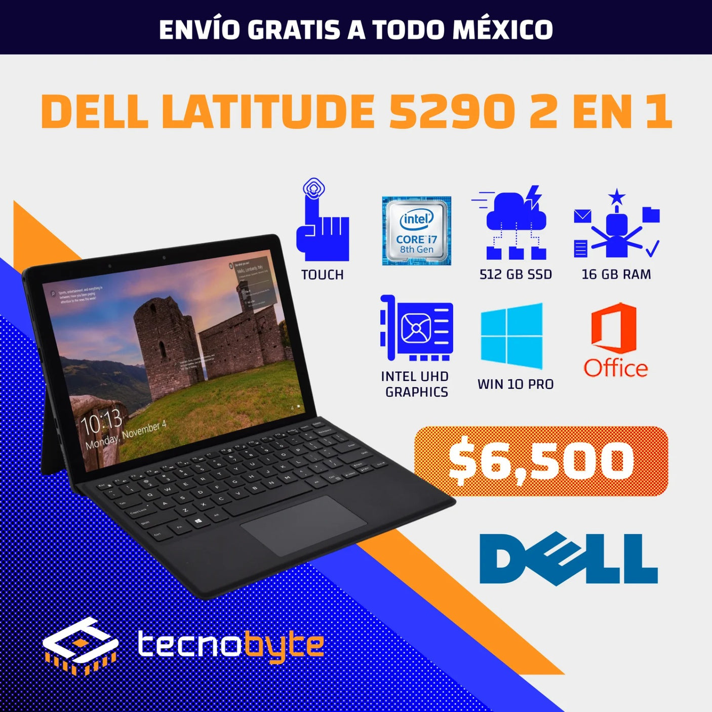 LATITUDE 5290 16 RAM i7 8va 2 en 1