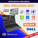 DELL PRECISION 3551 i7 NVIDIA QUADRO 4GB CON MONITOR DE REGALO