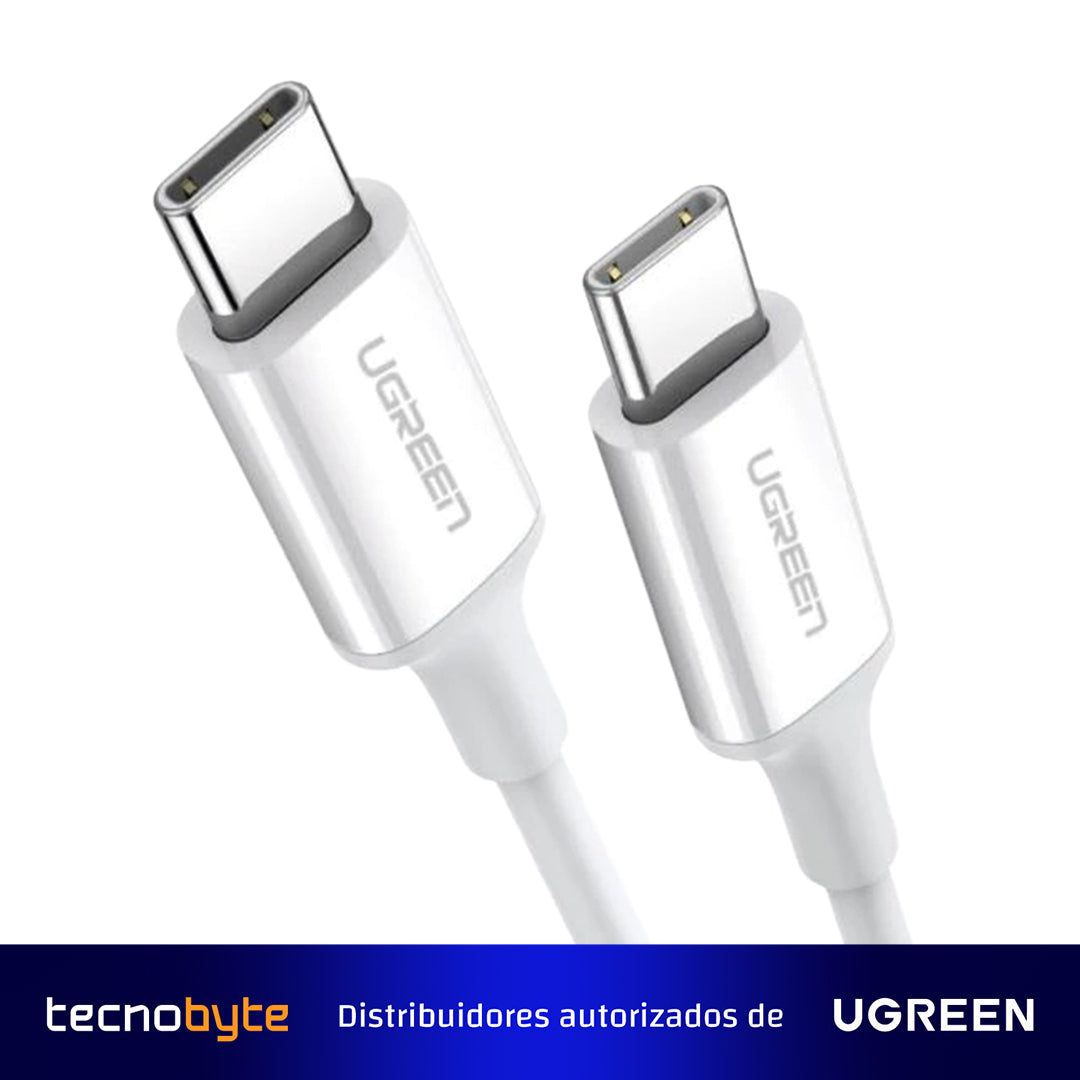 Cable Ugreen USB-C a USB-C 2.0 (1 Metro - Blanco)