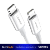 Cable Ugreen USB-C a USB-C 2.0 (1 Metro - Blanco)