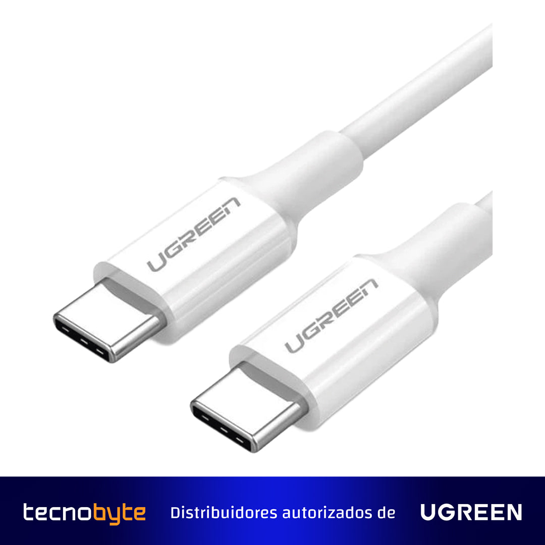 Cable Ugreen USB-C a USB-C 2.0 (1 Metro - Blanco)