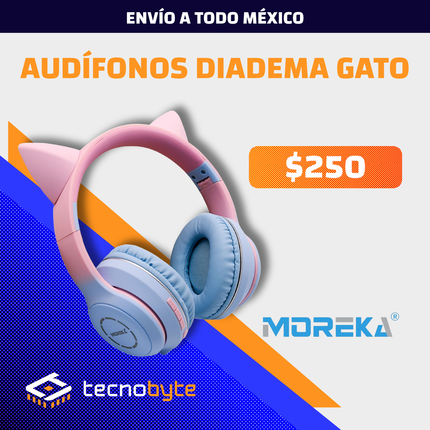 Audífonos Gamer Inalámbricos ST89M Cat con Orejas de Gato – RGB