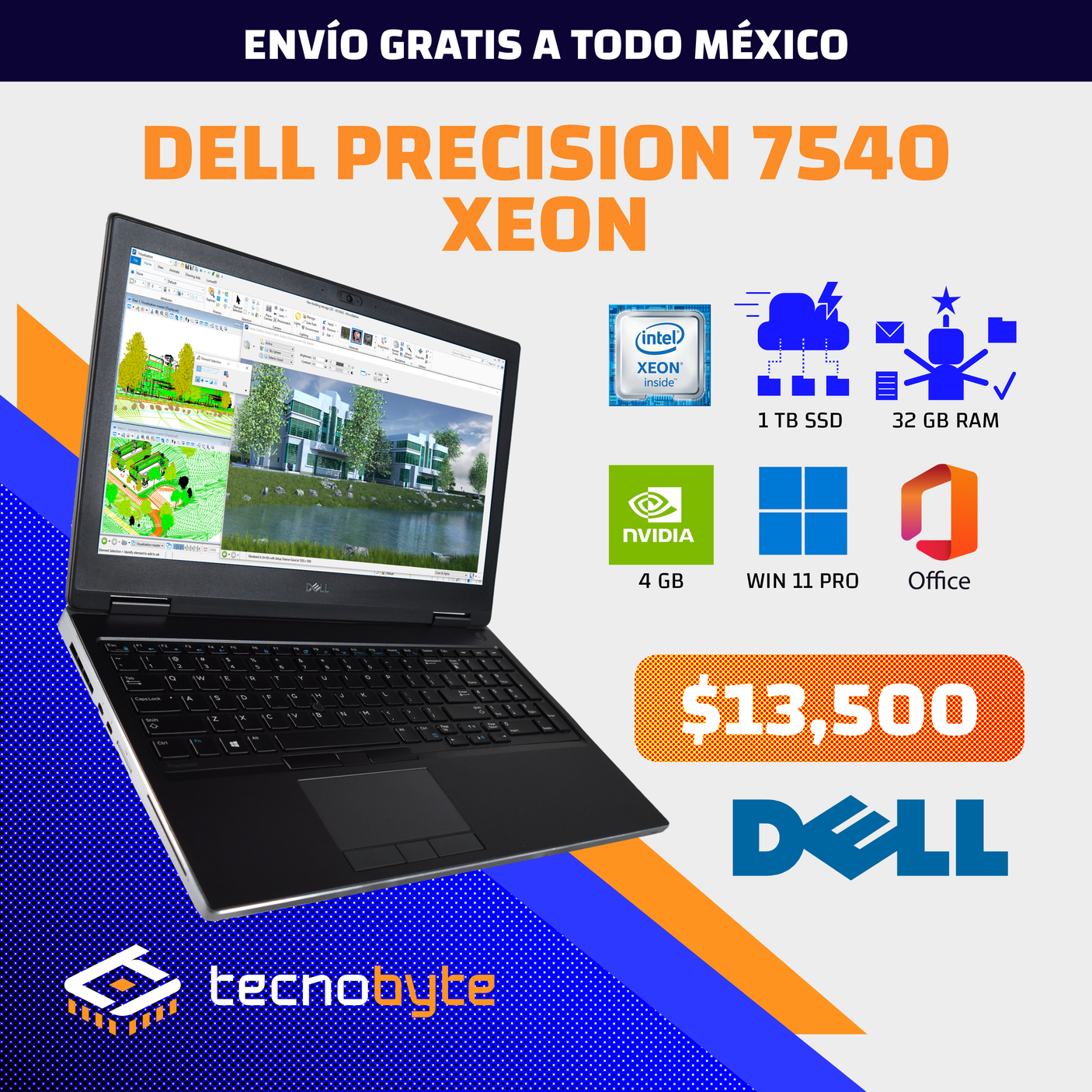 DELL PRECISION 7540 XEON NVIDIA QUADRO 4GB