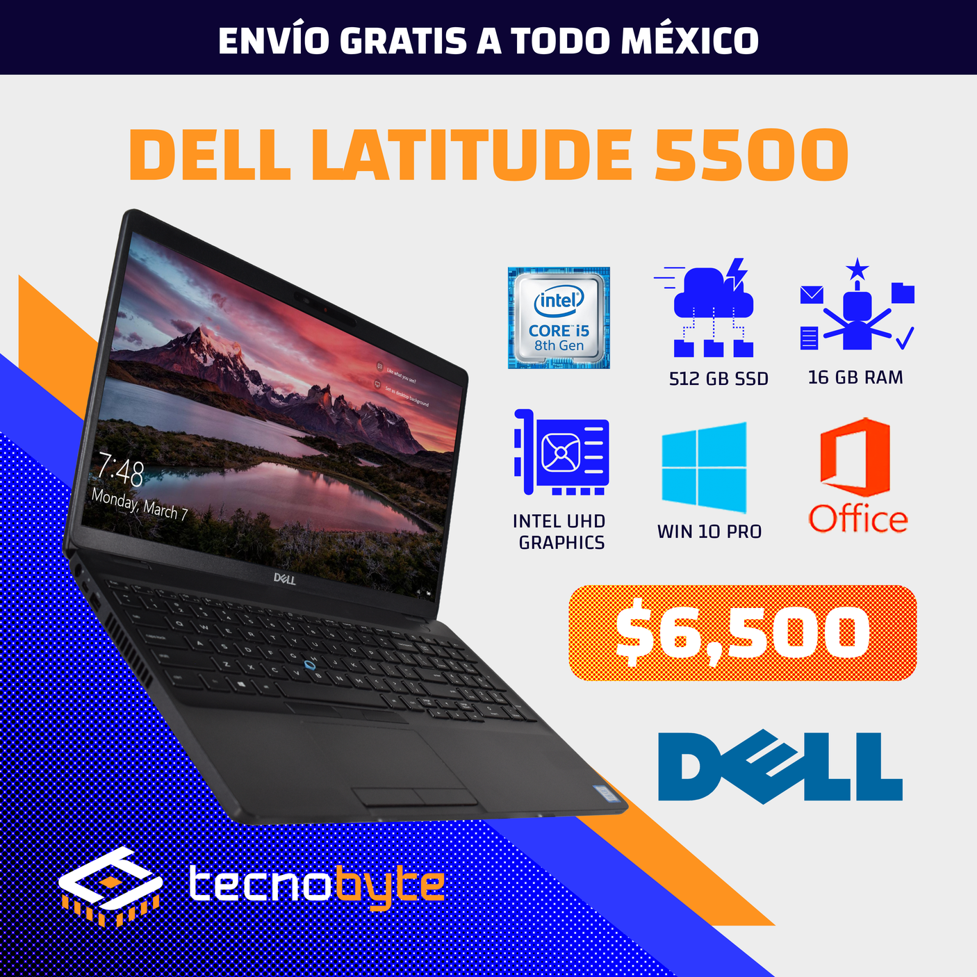 DELL LATITUDE 5500 i5 8va 16gb