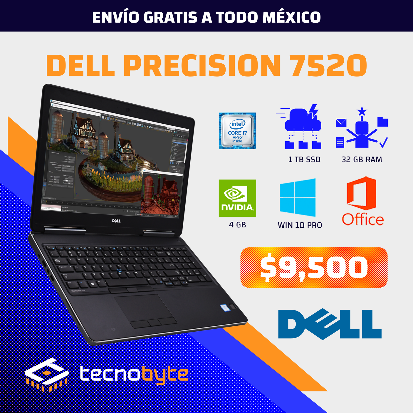 DELL PRECISION 7520 i7 QUADRO 4GB