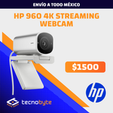 Cámara Web HP 960 4K Streaming con Micrófono y Encuadre IA