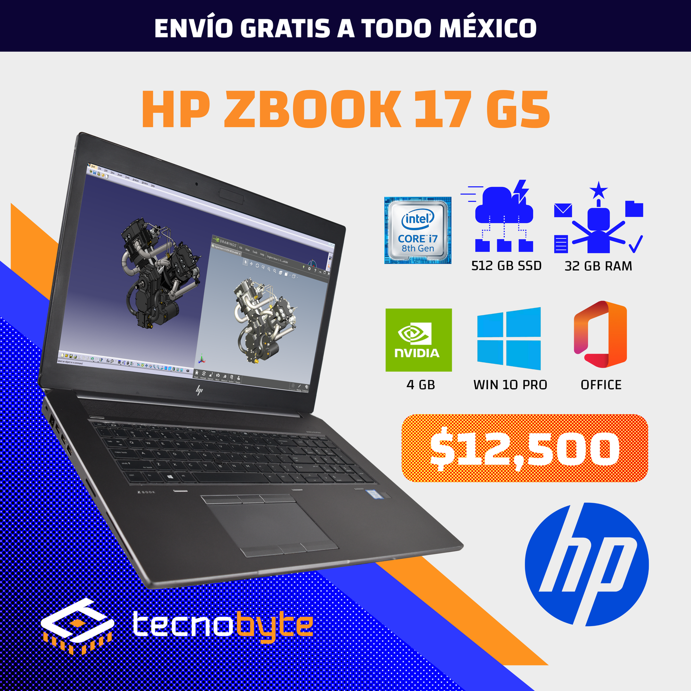 HP ZBook 17 G5 i7 QUADRO 4GB