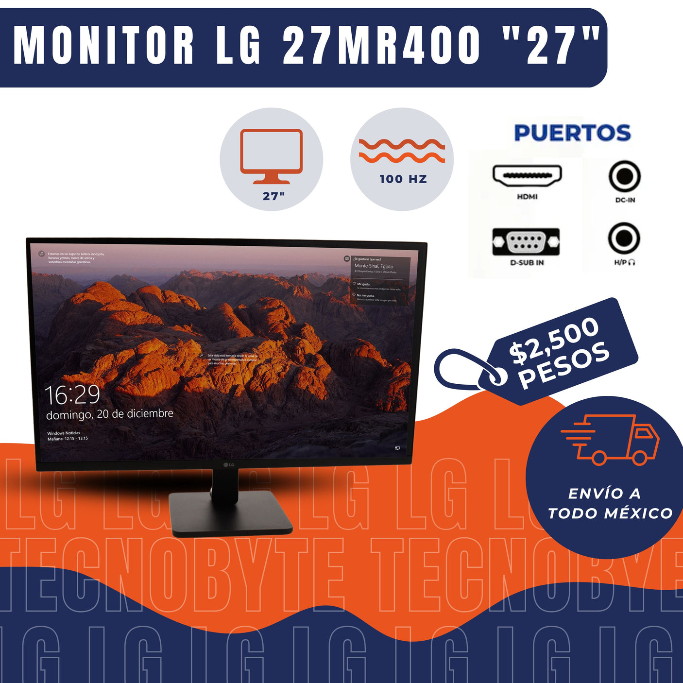 MONITOR LG 27MR400 "27" 100 HZ